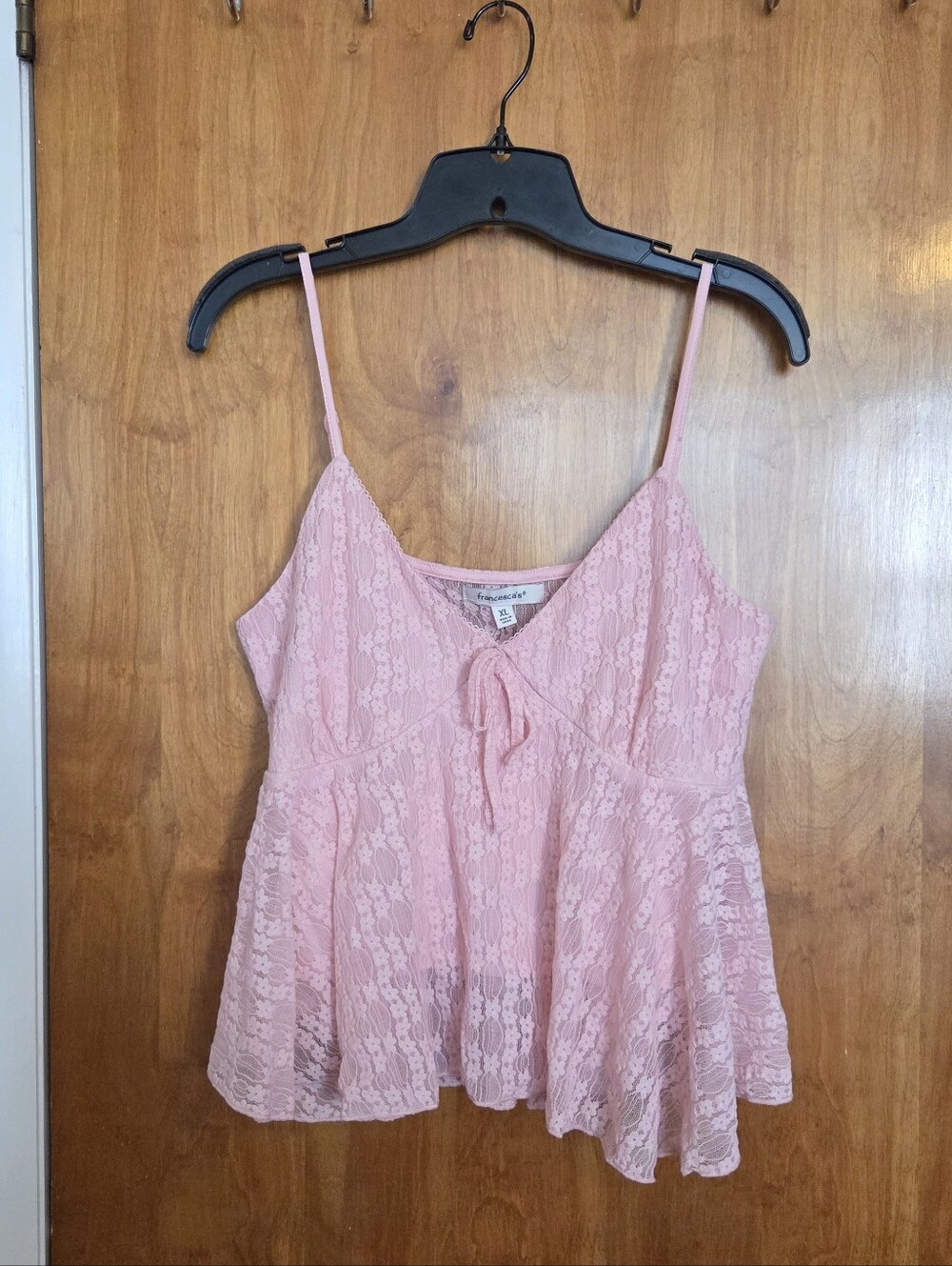 Francesca's Collections Pink Lace Camisole
